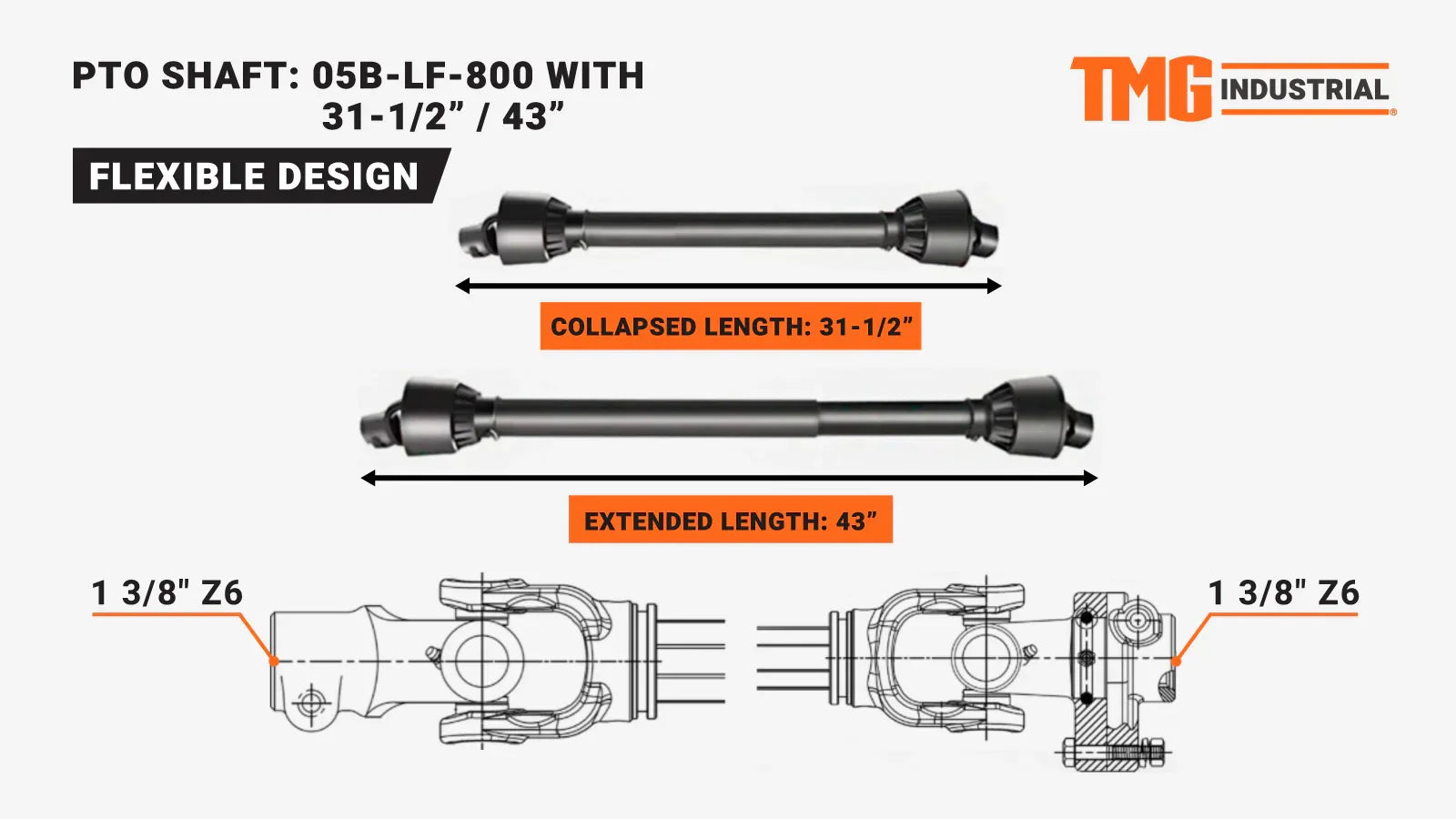 Commerciële rotorkultivator met 3-puntsophanging van 200 cm, geschikt voor tractoren van 45-80 pk, 15 cm freesdiepte, inclusief aftakas, aansluiting categorie 1 & 2, TMG-RT83-specifications-image