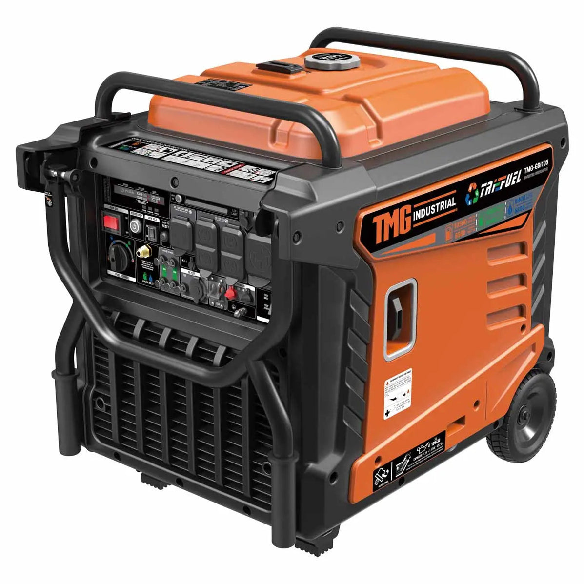 TMG 10,500 W Inverter Generator, Tri-Fuel, EPA Certified, 8 hr Runtime ...
