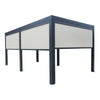 10′ × 20′ (3 × 5.8 m) Aluminum Louver Roof Slatted Pergola with Motorized Retractable Side Screens, TMG-LPG21-PRO