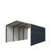 Metalen schuur/carport van 3,6 x 6 meter met gesloten zijwanden van 2,4 meter hoog, TMG-MSC1220F