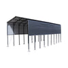 Metalen bootoverkapping van 3,6 x 9 meter, nokhoogte 3,75 meter, doorrijhoogte 3,35 meter TMG-MSB1230