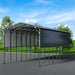 TMG-MSB1240 12' x 40' metal shed boat shelter, 12.3' peak height, 11.0' clearance
