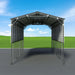 TMG-MSB1240 12' x 40' metal shed boat shelter, 12.3' peak height, 11.0' clearance