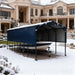 TMG-MSB1240 12' x 40' metal shed boat shelter, 12.3' peak height, 11.0' clearance
