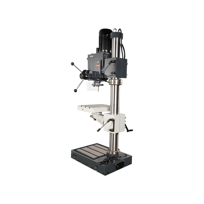 TMG-MT45UD heavy duty drilling tapping milling machine with 2 HP motor, 360° swivel head and extra-tall column
