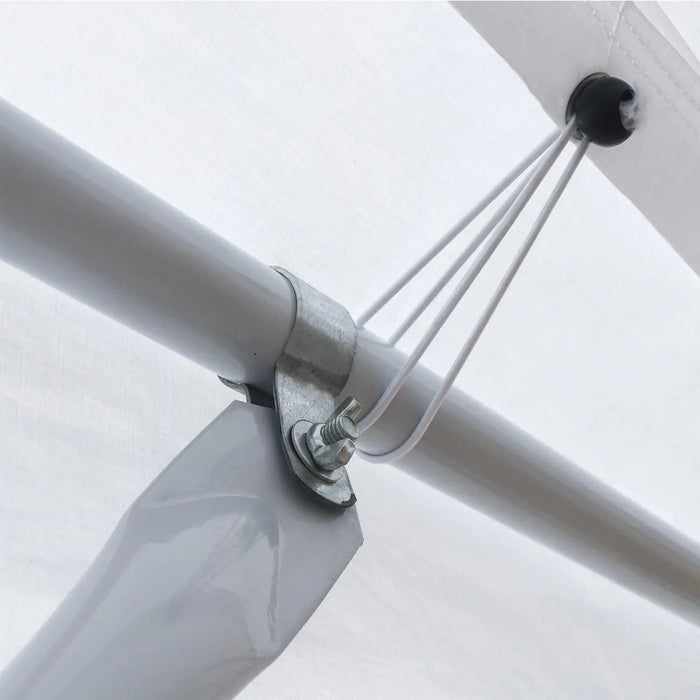 20’ x 20’ Heavy Duty Outdoor Party Tent, PE Tarpaulin Fabric, 6’6" Overhead, 10’ Peak Ceiling, TMG-PT2020A