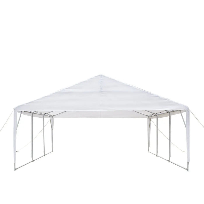 20’ x 20’ Heavy Duty Outdoor Party Tent, PE Tarpaulin Fabric, 6’6" Overhead, 10’ Peak Ceiling, TMG-PT2020A