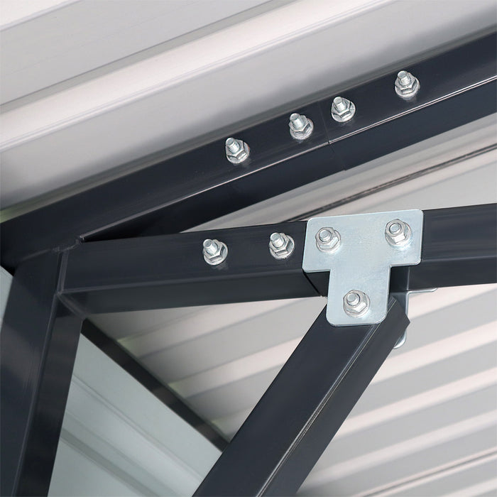 Metalen garage/schuur van 6 x 12 meter, dubbele voordeuren van 2,7 meter hoog, nokhoogte van 3,9 meter, 74 vierkante meter TMG-MS2040