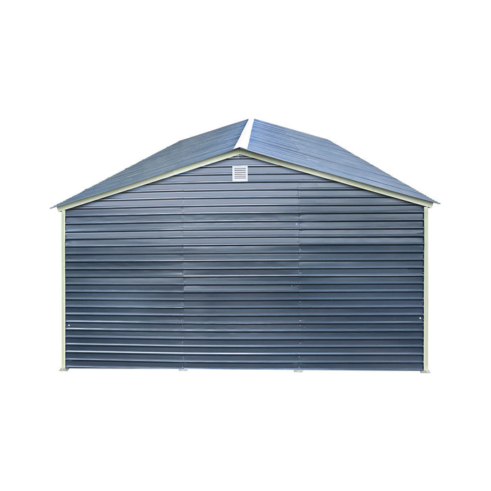 Metalen garage/schuur van 6 x 12 meter, dubbele voordeuren van 2,7 meter hoog, nokhoogte van 3,9 meter, 74 vierkante meter TMG-MS2040