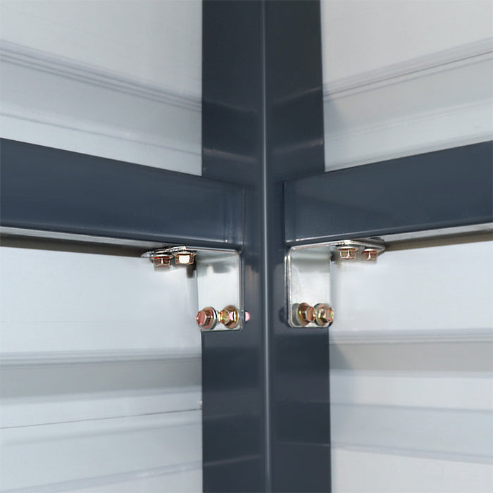 Metalen garage/schuur van 6 x 12 meter, dubbele voordeuren van 2,7 meter hoog, nokhoogte van 3,9 meter, 74 vierkante meter TMG-MS2040