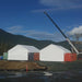 TMG-ST3042CVF 30x40 container shelter with end wall & partial front drop
