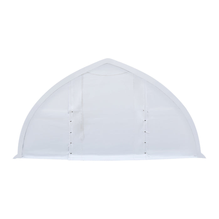 TMG-ST3042V 30x40 storage shelter with PVC cover and roll-up doors
