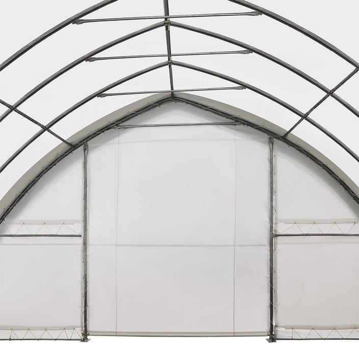 TMG-ST3042V 30x40 storage shelter with PVC cover and roll-up doors
