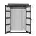 TMG-MS0304-PRO 3x4 Pro Series galvanized metal shed with 73 inch pent roof and 41x68 inch locking door, durable weather-resistant outdoor storage