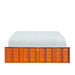 TMG-DT6070CF 60' x 70' dual truss container shelter with heavy duty 28oz PVC cover, enclosed end wall and front drop
