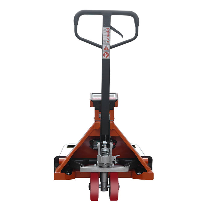 TMG-FPJ66S 6600 lb scale pallet jack truck with 48" forks and 2" LCD display
