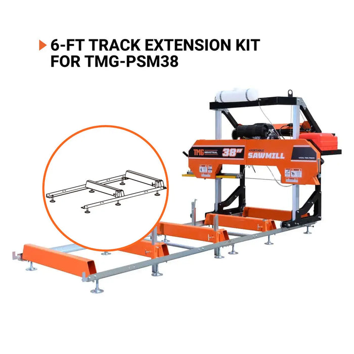 6'5" (1950 mm) Track Extension Kit for TMG-PSM38 Portable Sawmill, TMG-PSM38-6EX TMG Industrial AU