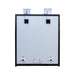 TMG-FTD07 7ft portable restroom with two private stalls, ceramic toilets, triangular sinks, and solar exhaust fan in durable steel frame