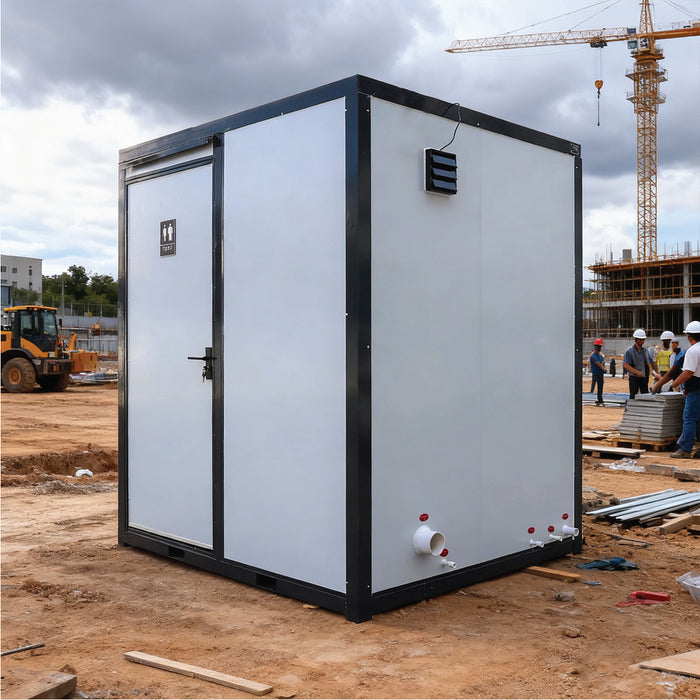 TMG-FTB76 portable shower bathroom, 7’, glass shower, ceramic toilet