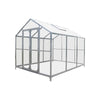 Kasbouwpakket van 2,4 x 3 meter met gegalvaniseerd stalen frame, Pro-serie, polycarbonaat dak en kristalheldere wanden TMG-GH811