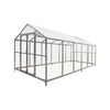 Kasbouwpakket van 2,4 x 6 meter met gegalvaniseerd stalen frame, Pro-serie, polycarbonaat dak en kristalheldere wanden TMG-GH821