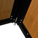9' x 10' pre-built bamboo horse stall with vertical bar top, sliding door, powder-coated steel frame, and U-shaped opening for horse comfort – ideal for barns and stables.