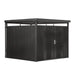 TMG-MS0909-PRO 9x9 Pro Series galvanized metal shed with skylight windows, vents, and 59x70 inch lockable door for secure outdoor storage