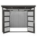 TMG-MS0909-PRO 9x9 Pro Series galvanized metal shed with skylight windows, vents, and 59x70 inch lockable door for secure outdoor storage