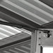 TMG-MS0909-PRO 9x9 Pro Series galvanized metal shed with skylight windows, vents, and 59x70 inch lockable door for secure outdoor storage