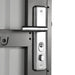 TMG-MS0909-PRO 9x9 Pro Series galvanized metal shed with skylight windows, vents, and 59x70 inch lockable door for secure outdoor storage