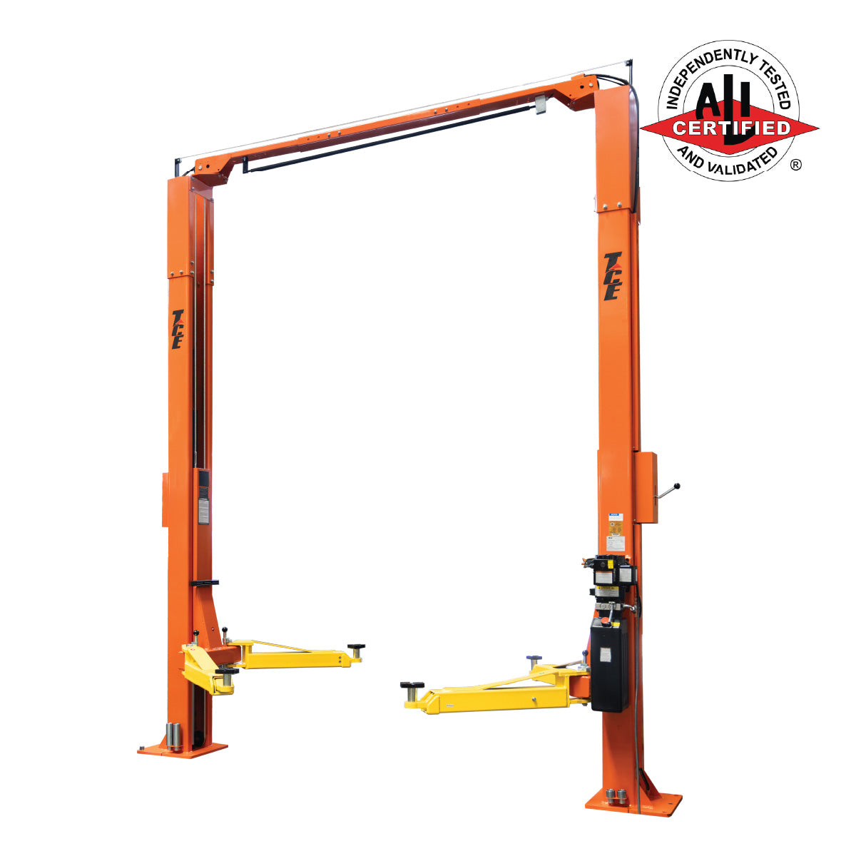 TMG-TO2609 ALI certified 10,000 lb two-post overhead auto lift, 73" lift height, extended columns (Torin T10000-2OH-3S3-T2OH-2)
