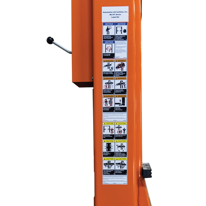 TMG-TO2593 10,000 lb two-post overhead auto lift, ALI certified standard height model
