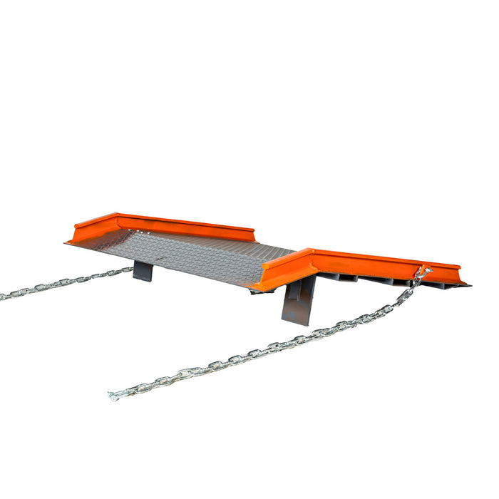 TMG-FLR13 forklift loading ramp, 60” x 48”, 53-½” usable width with locking legs and side curbs
