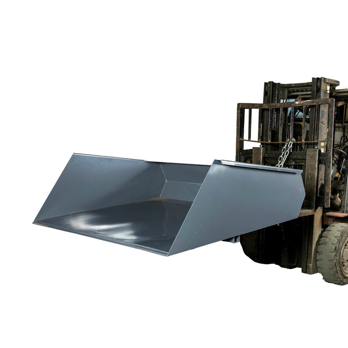 TMG-FSB64 forklift snow bucket, 64” x 55” with 90° dump angle
