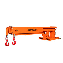Heftruckkraan met telescopische zwenkarm, hefvermogen van 3000 lb, verstelbare giek (760-350 cm), borgpenbeveiliging, TMG-FJC66P