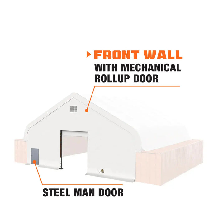Front End Wall Kit, Compatible with TMG-DT5040CF-PRO container shelter installed with the standard height container (8’6"), TMG-DT50FW8V