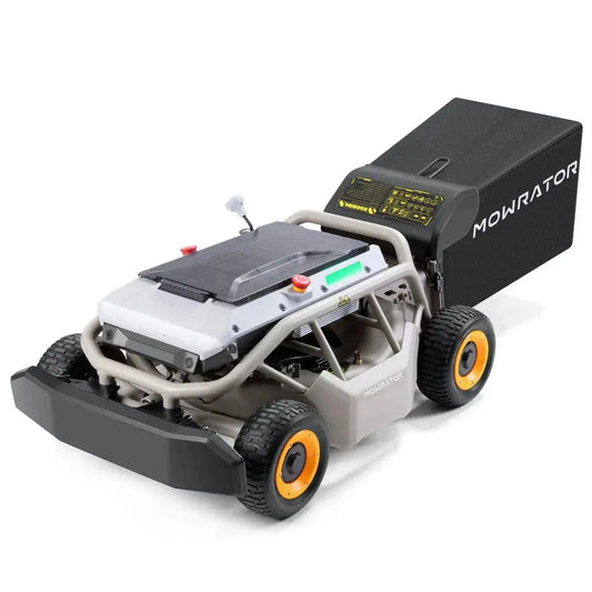 MowRator Robotic Lawnmower, S1 Pro Series 4WD, All-In-One Battery Remote Control, 3-In-1 System (Mulch, Bag, Discharge), Model# TMG-MO1008