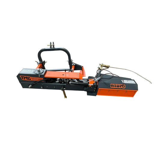 Obstacle Offset Rotary Side Tiller, 28” Working Width, 40-60 HP Tractors, Remote Control Directional Valve, 33 Durable Knives, TMG-RTO70