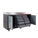Pro Series 7-Ft 12-Drawer Workbench with Stainless Steel Top, Ball Bearing Double Slides & Casters, TMG-WB712
