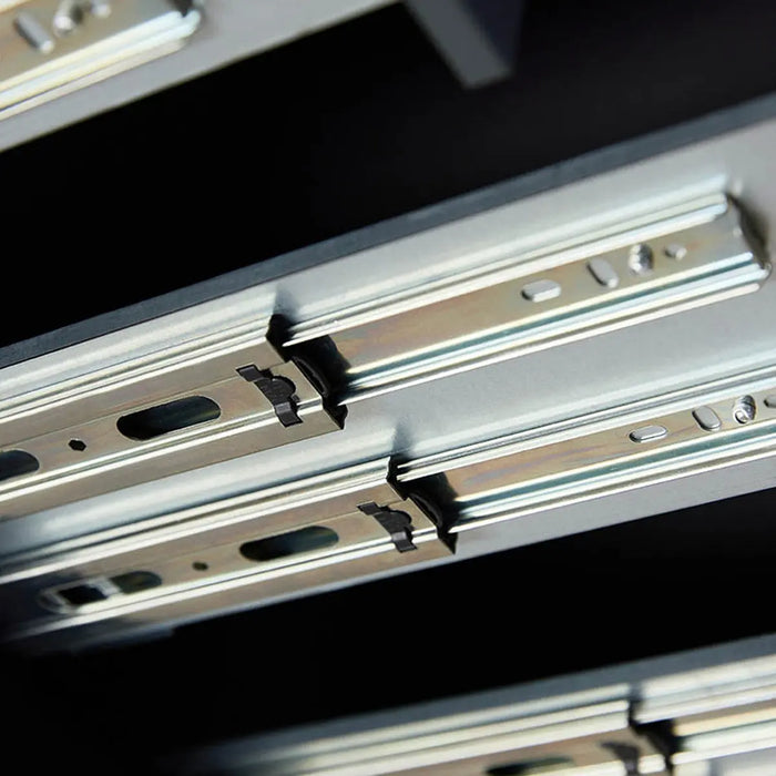 Pro Series 7-Ft 24-Drawer Workbench with Stainless Steel Top, Ball Bearing Double Slides & Casters, TMG-WB724