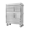 Pro Series 41” Stainless Steel Tool Chest Cabinet – 14 Drawers, Top Lid & Casters TMG-SC4114