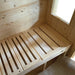 TMG-LSN52 rustic cedar outdoor sauna with 4-person square design, two benches, tempered glass door, and electric stove heating