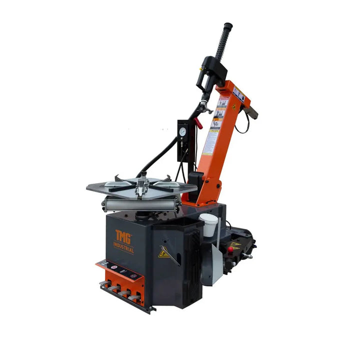 TMG-TC28A tire changer, pneumatic assist arm, 14"-28" rim clamping
