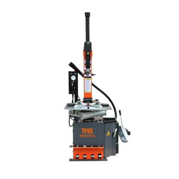 TMG-TC28A tire changer, pneumatic assist arm, 14"-28" rim clamping
