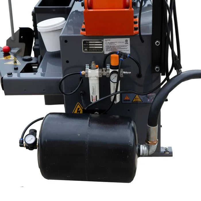 TMG-TC28A tire changer, pneumatic assist arm, 14"-28" rim clamping

