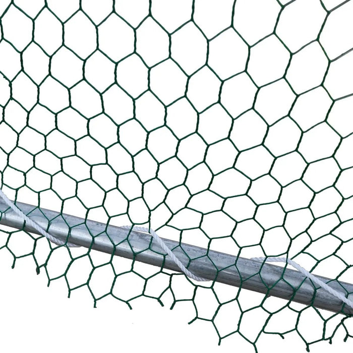 TMG Industrial 10’ x 40’ Wire Mesh Chicken Run Shelter Coop, Galvanized Steel, 400 Sq-Ft, Lockable Gate, PVC Coated Mesh, TMG-CRS1040