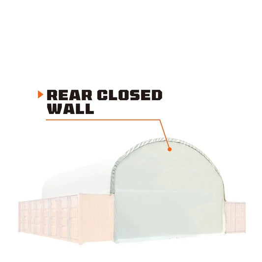 TMG Industrial Back End Wall Kit, Compatible with TMG-DT4041C and DT4041CF container shelters installed with the standard height containers (8’6”), TMG-DT40BW8V