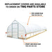 TMG Industrial 12’ x 60’ Tunnel Greenhouse Grow Tent w/6 Mil Clear EVA Plastic Film, Cold Frame, Hand Crank Roll-Up Sides, Peak Ceiling Roof, TMG-GH1260