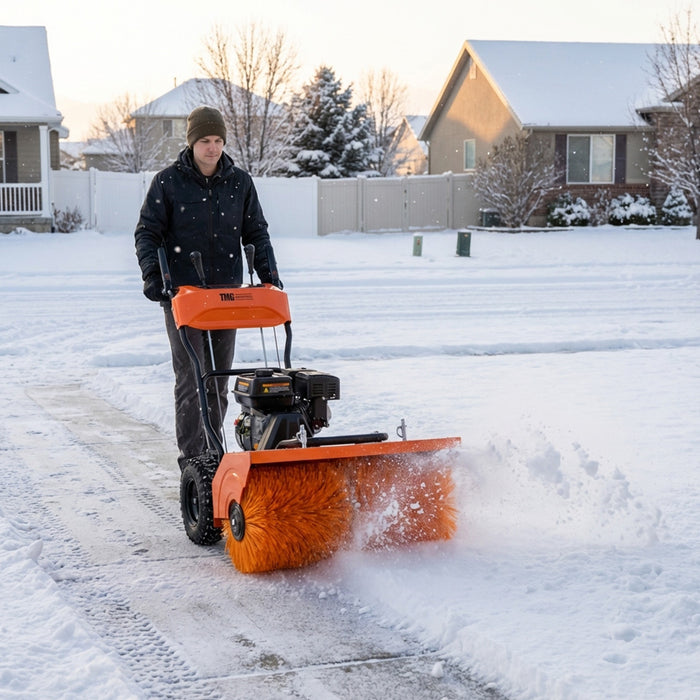32" All Season Surface Rotary Brush/Snow Broom, Self-Propelled, Forward and Reverse, TMG-GSB32 TMG Industrial