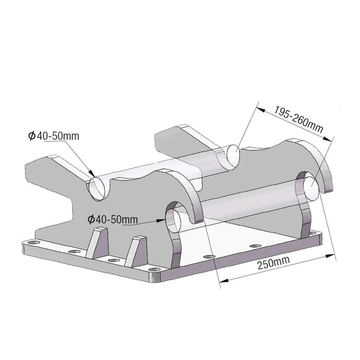 TMG Industrial 11,000-lbf Hydraulic Plate Compactor, 4-7 Ton Excavator Weight, 39” Compact Capacity, TMG-ECP41